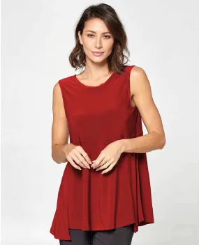 026- Focus By JJ Red Back To Front Sleeveless Top