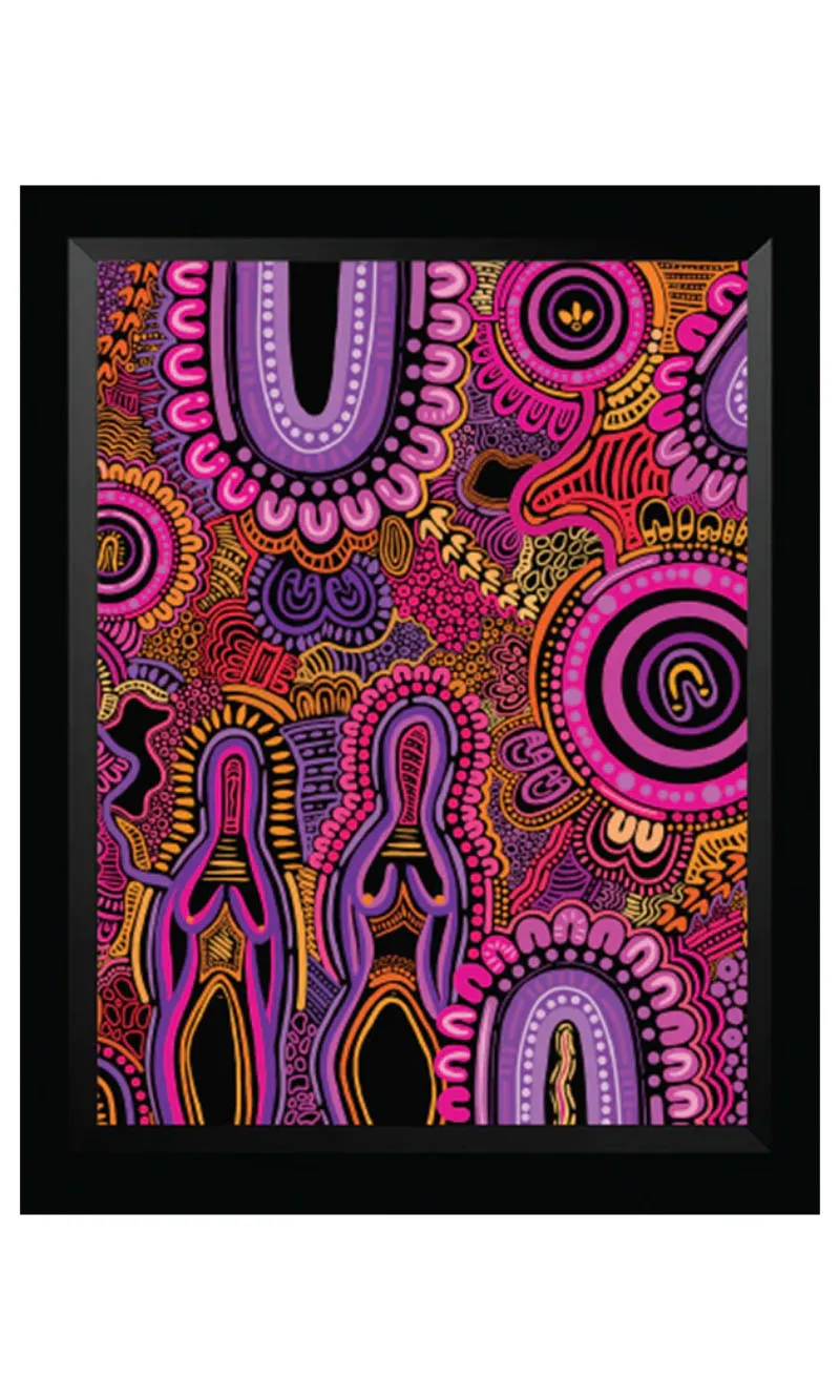 Aboriginal Art Ladies Fitted Polo Mother