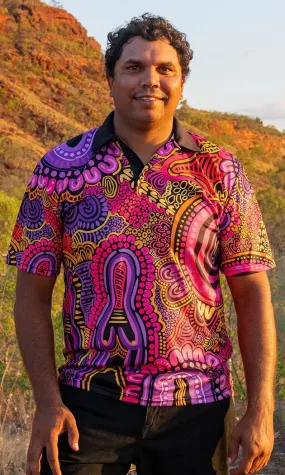 Aboriginal Art Unisex Polo Mother
