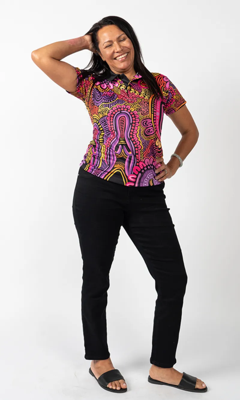Aboriginal Art Unisex Polo Mother