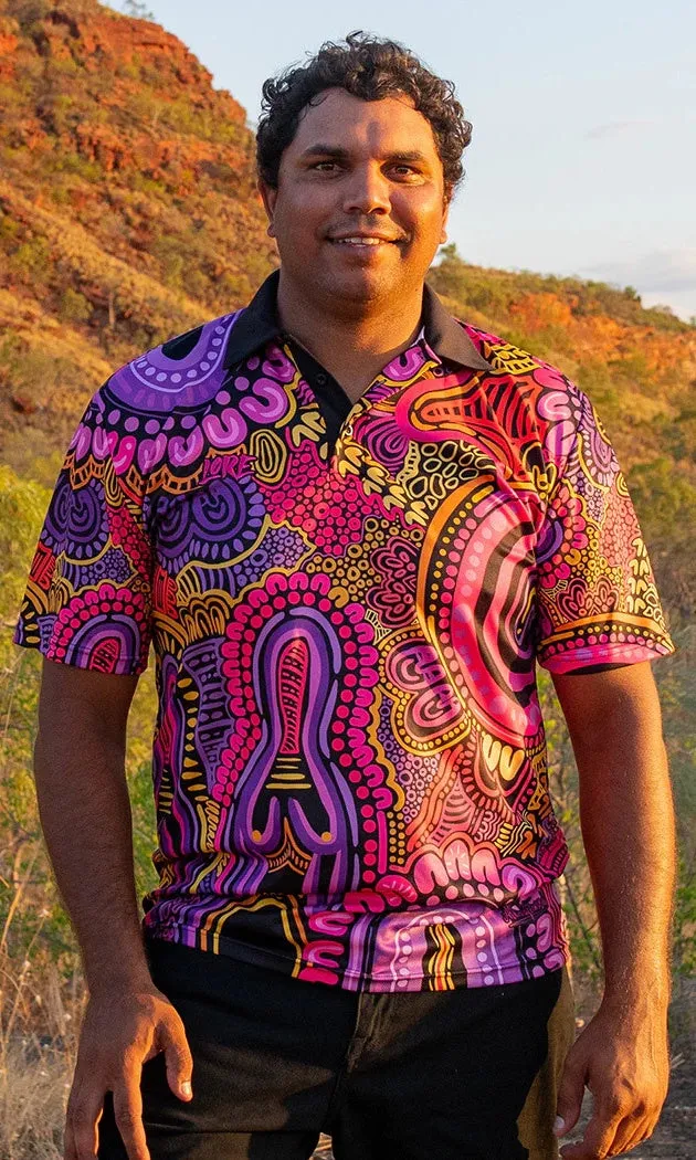 Aboriginal Art Unisex Polo Mother