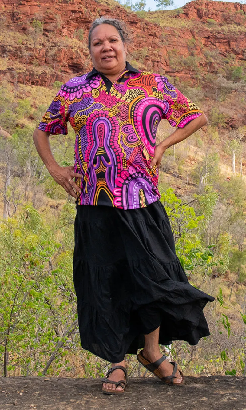 Aboriginal Art Unisex Polo Mother