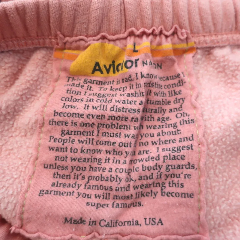 Aviator Nation Velvet Stripe Sweatpants Pink Size Large