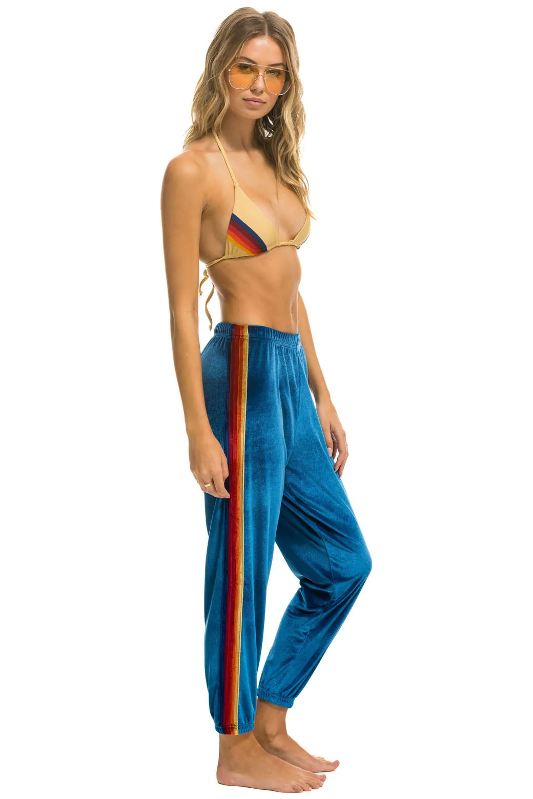 CLASSIC VELVET SWEATPANTS - VINTAGE BLUE