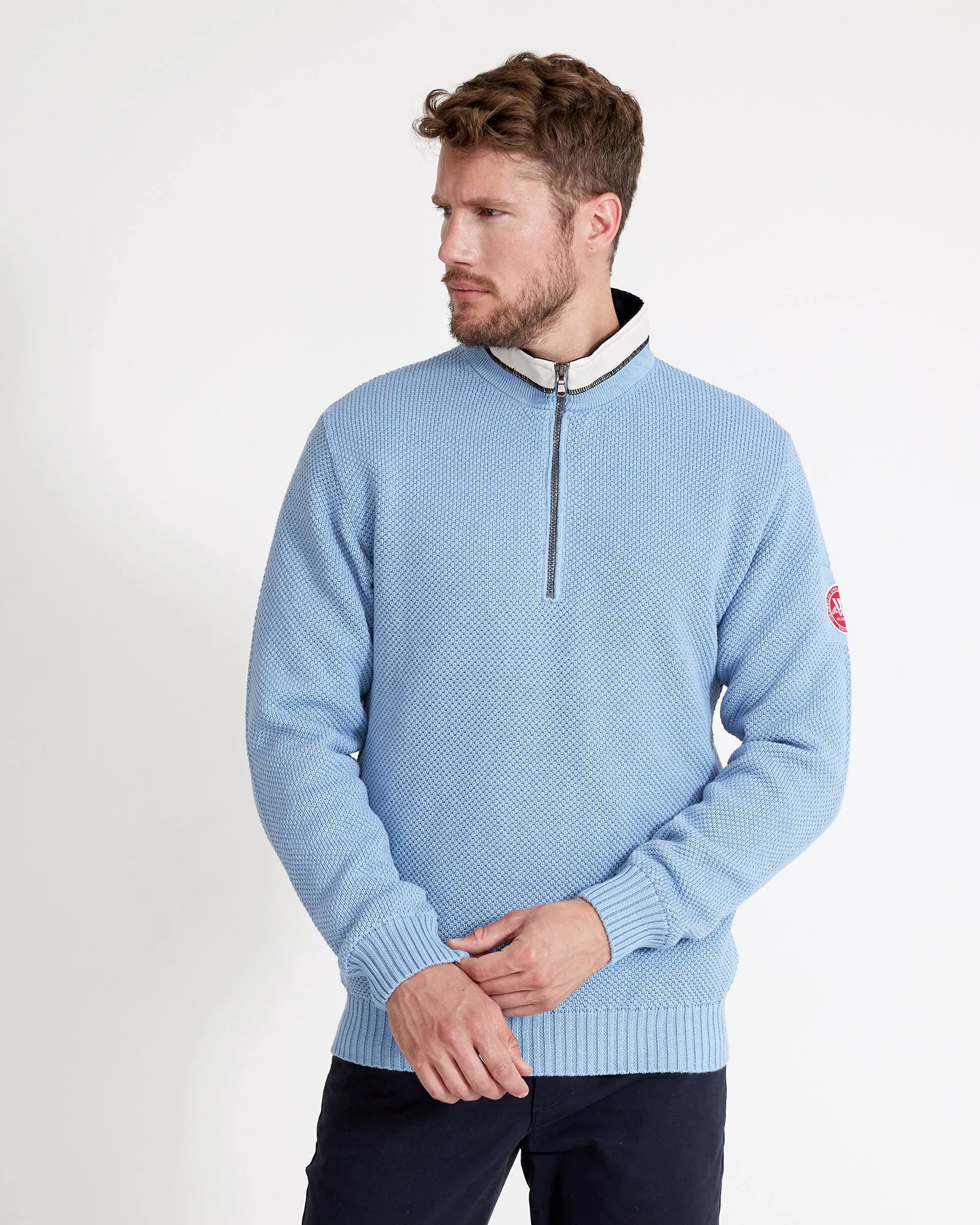 Classic Windproof Sweater- Dusty Blue