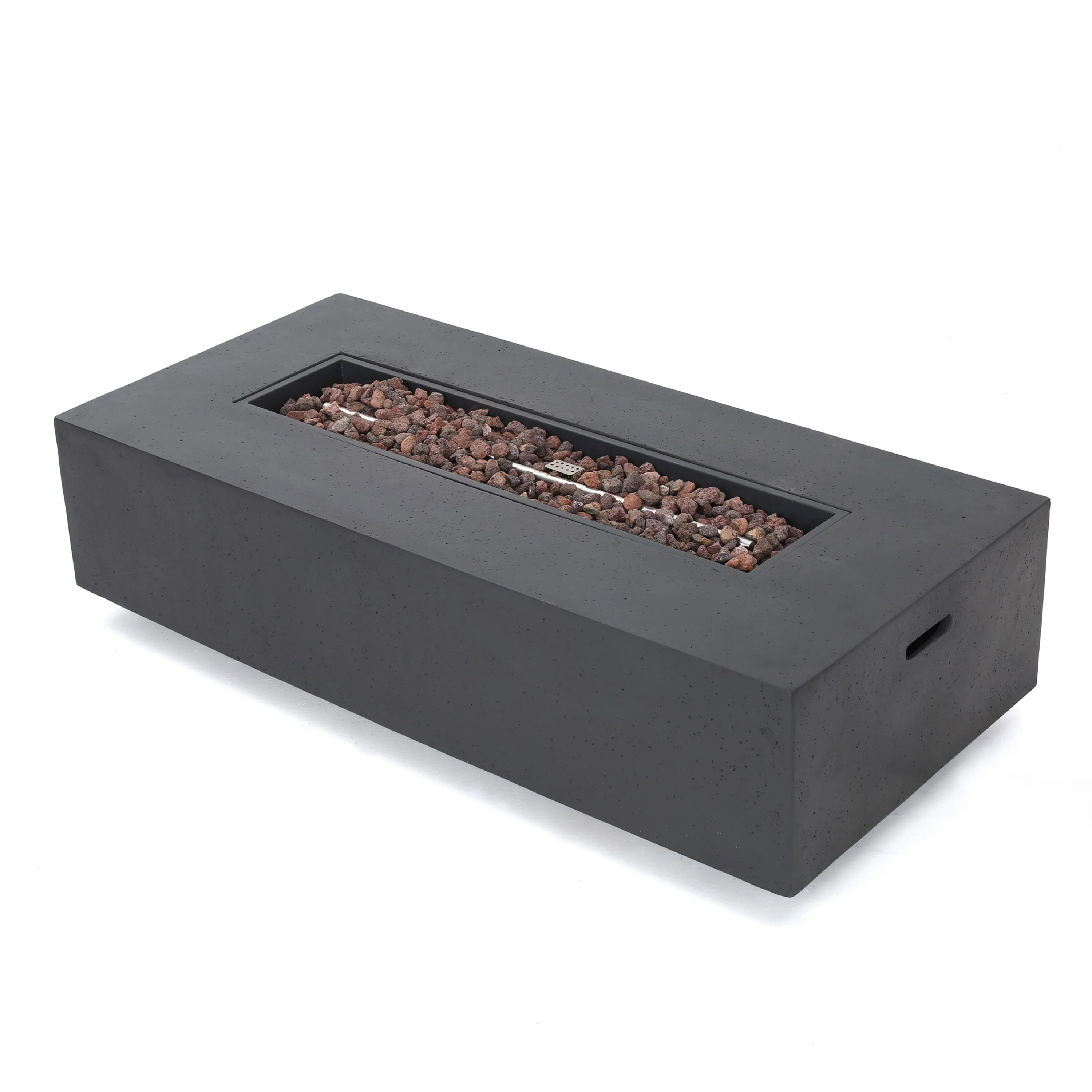 Coral Bay Outdoor Gray Aluminum 7 Piece Sofa Chat Set with Fire Table