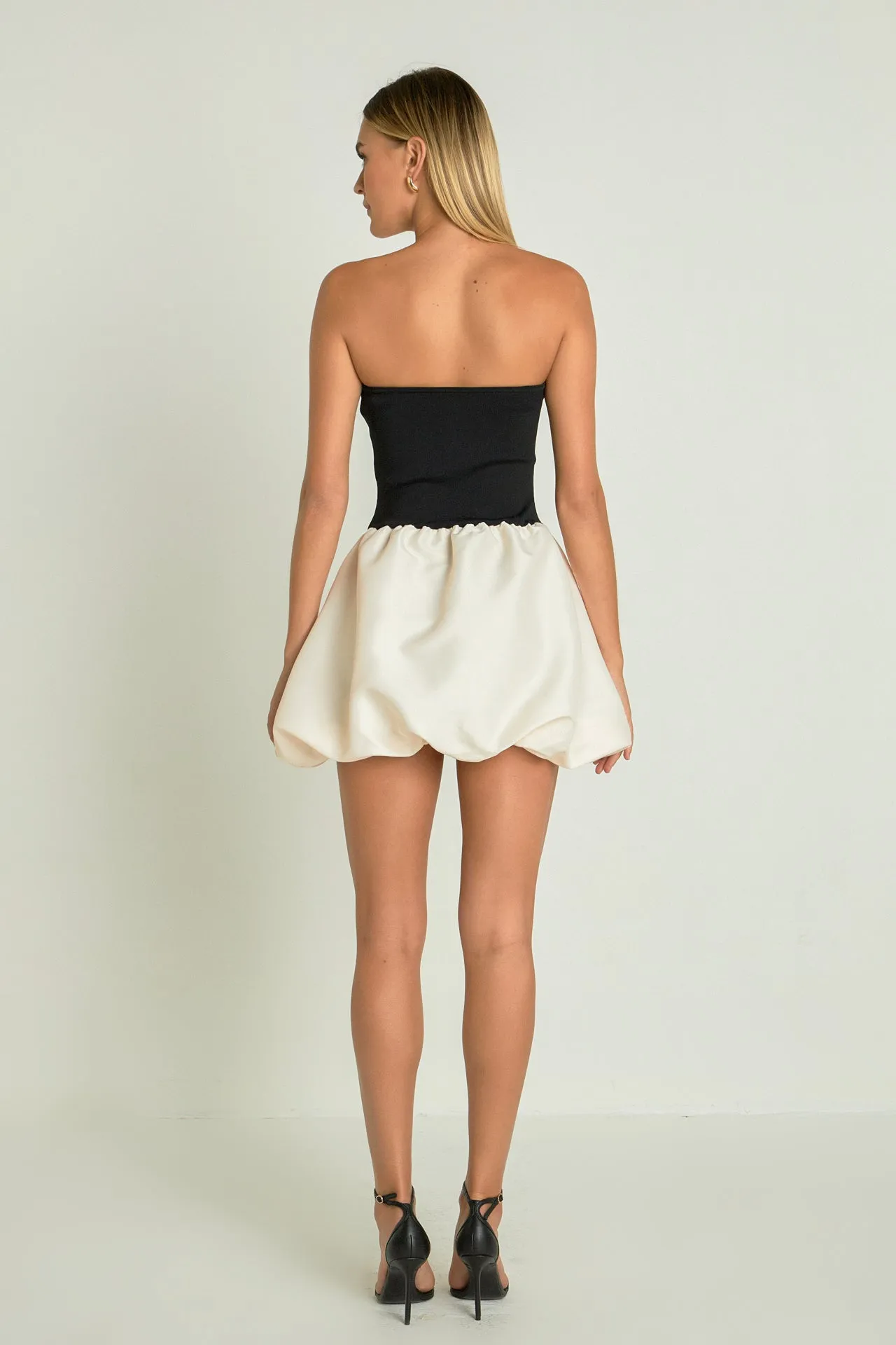 Endless Rose - Strapless Voluminous Mini Dress