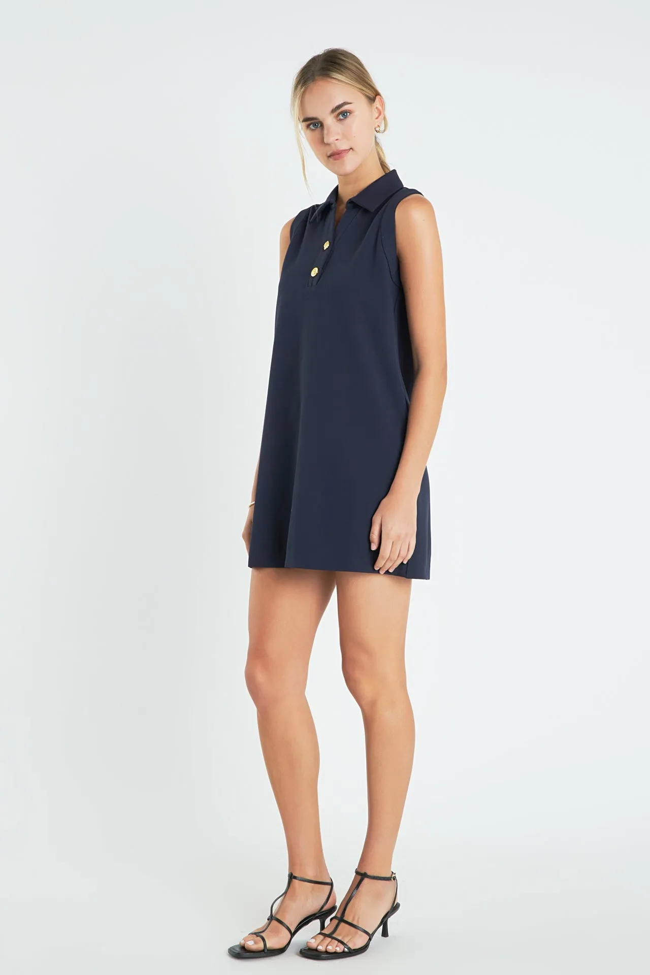English Factory - Knit Buttoned Collared Dress