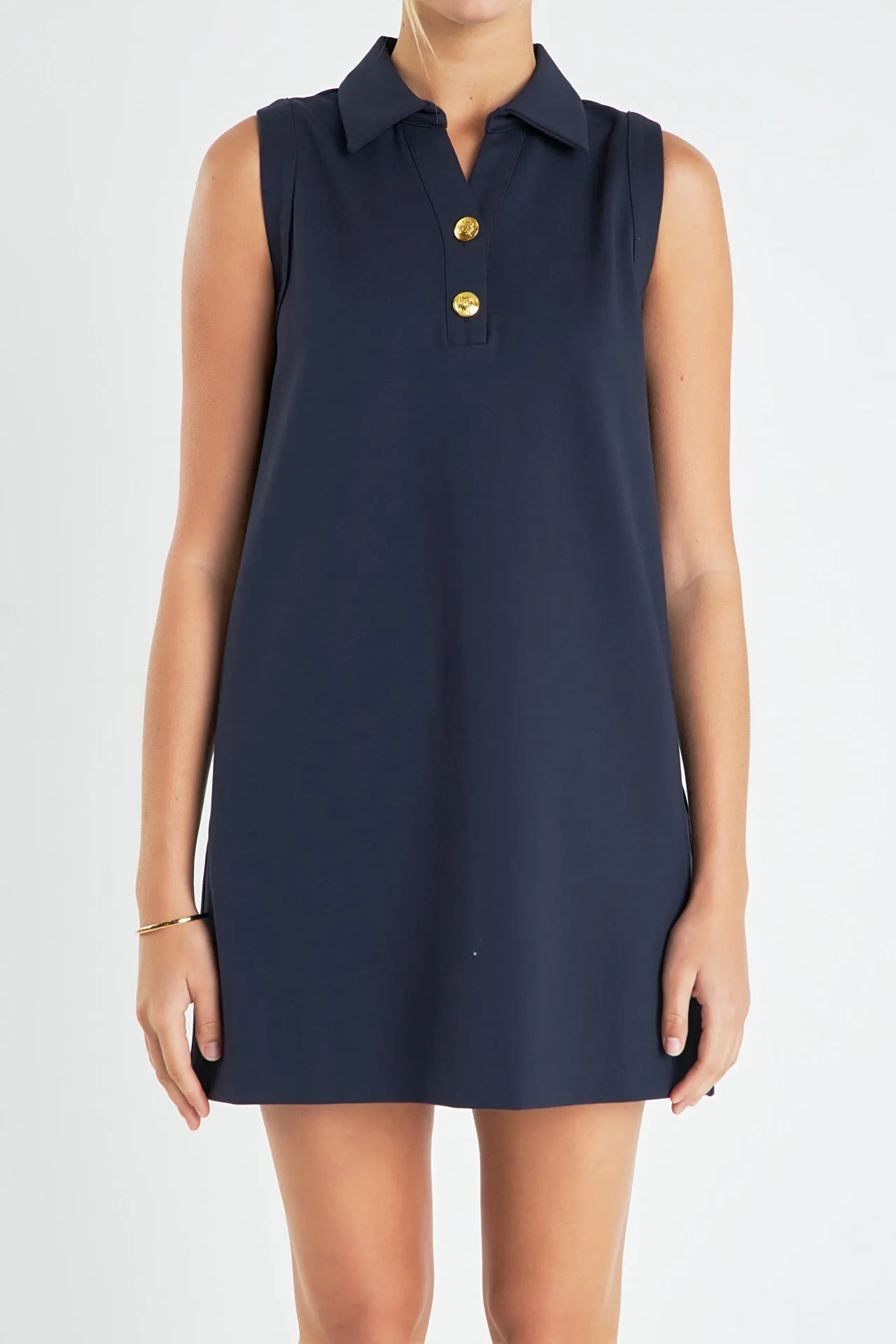 English Factory - Knit Buttoned Collared Dress