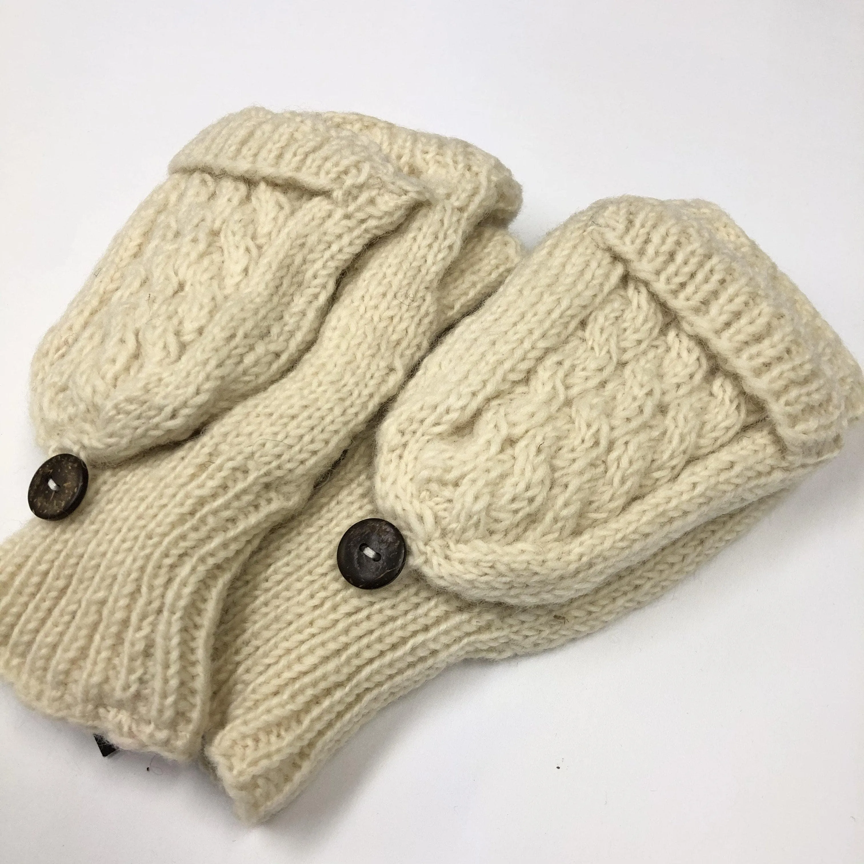 Flap Cover Fingerless Gloves