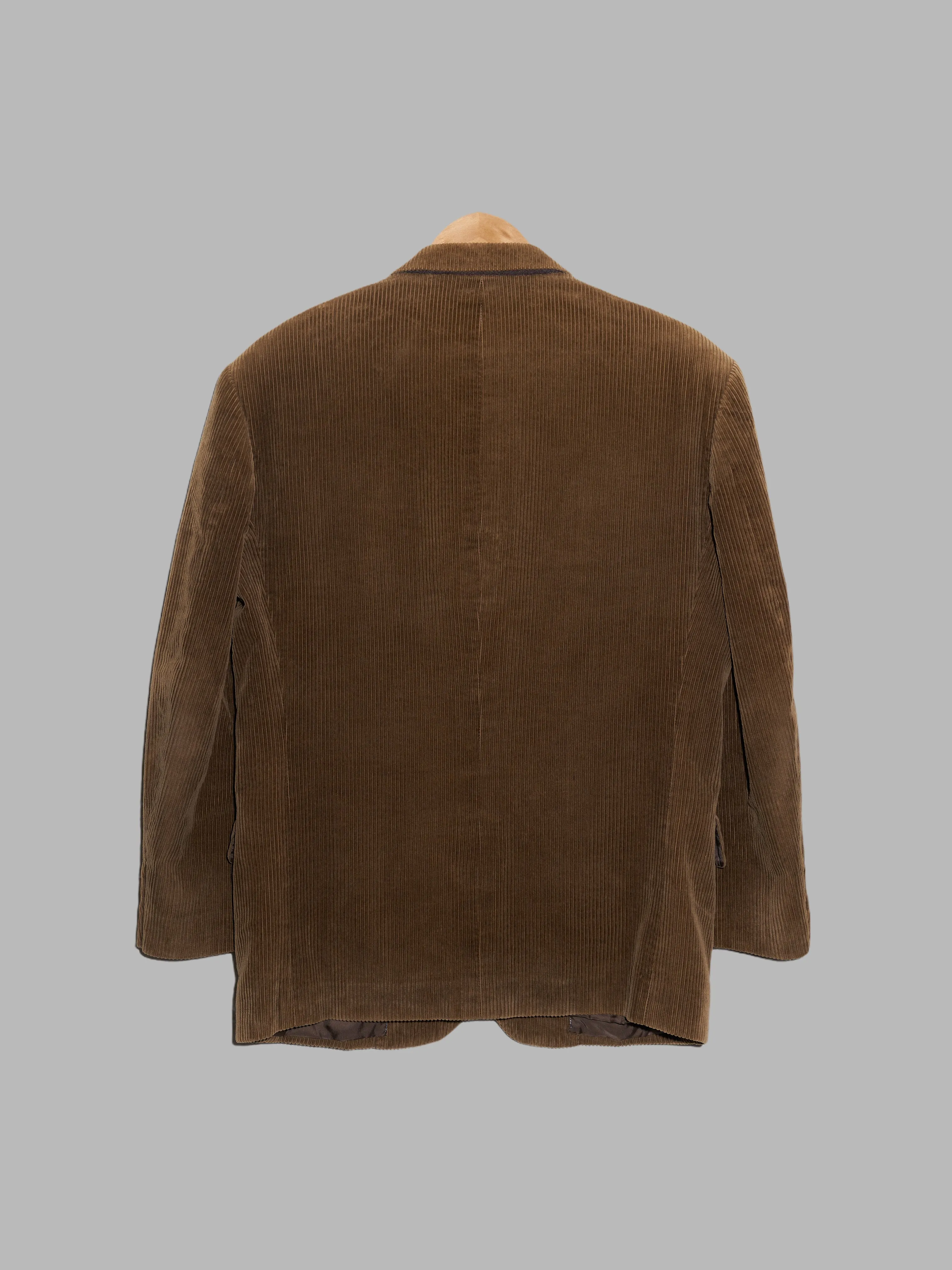 Georges Rech Homme 1970s - 80s brown cotton corduroy 2 button blazer - M