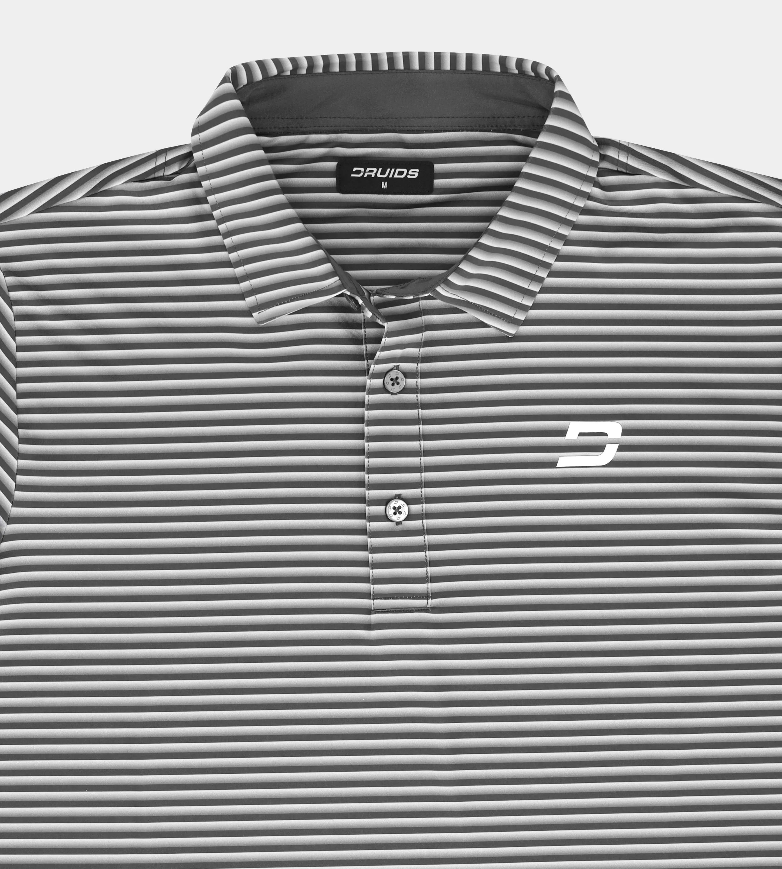 GRADIENT STRIPE POLO - BLACK