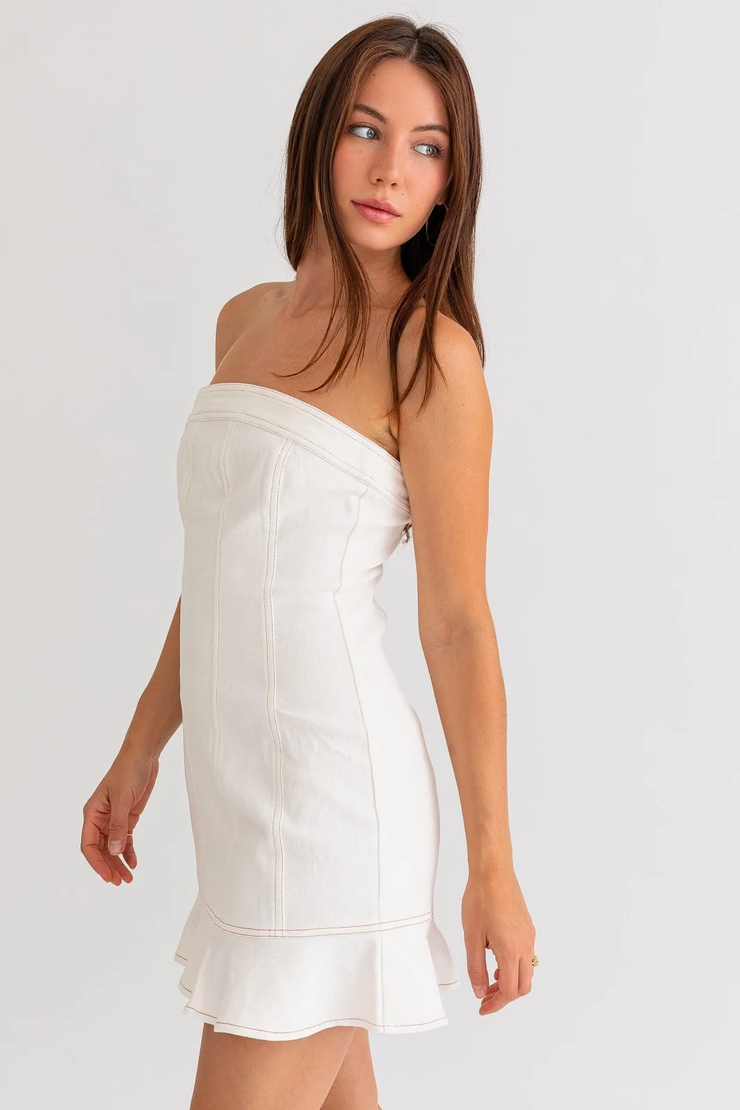 Harmony Stretch Denim Mini Dress