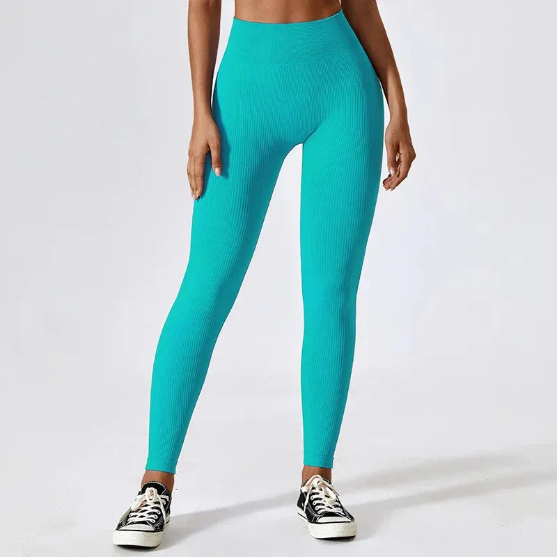 Hearuisavy Breathable Fitness Female Stretch Workout Tights Sports Leggings