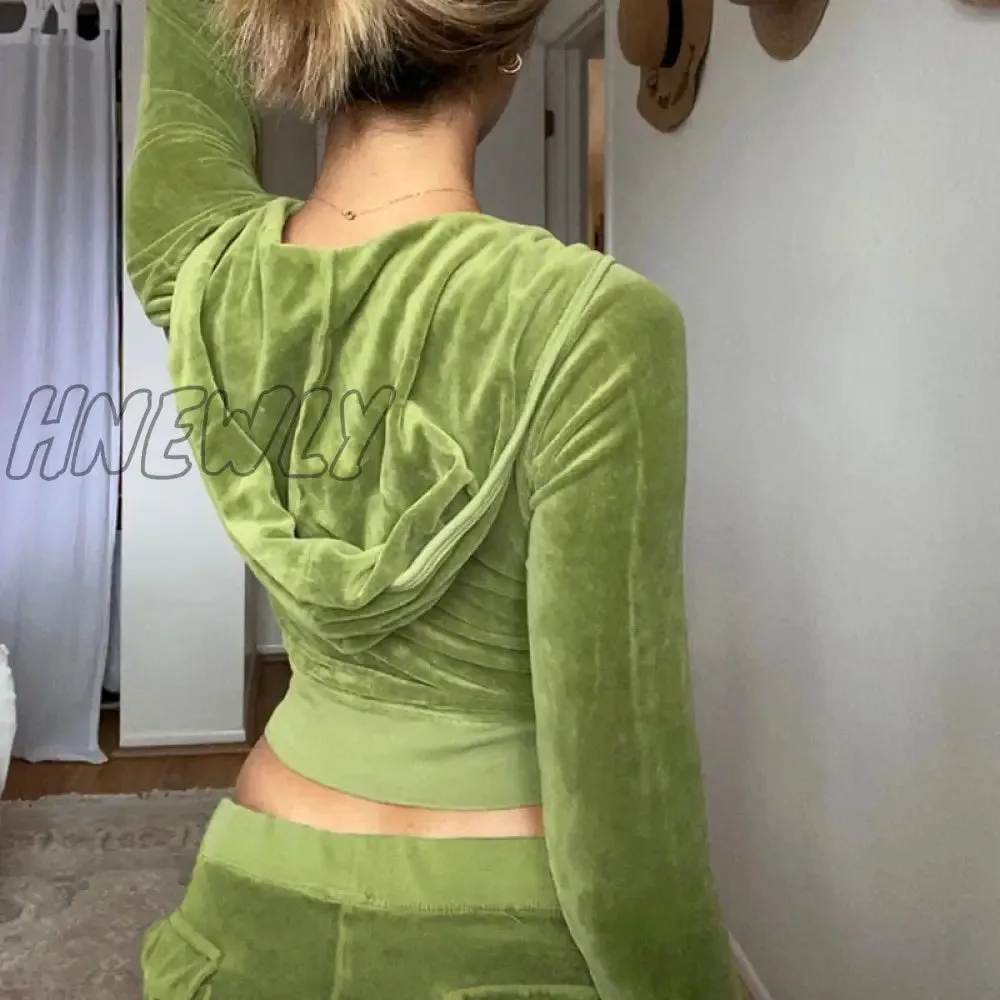 Hnewly Velvet Wide Leg Pants Women Baggy Sweatpants Joggers Streetwear Harajuku Solid Fairy Grunge Trousers Capris Autumn