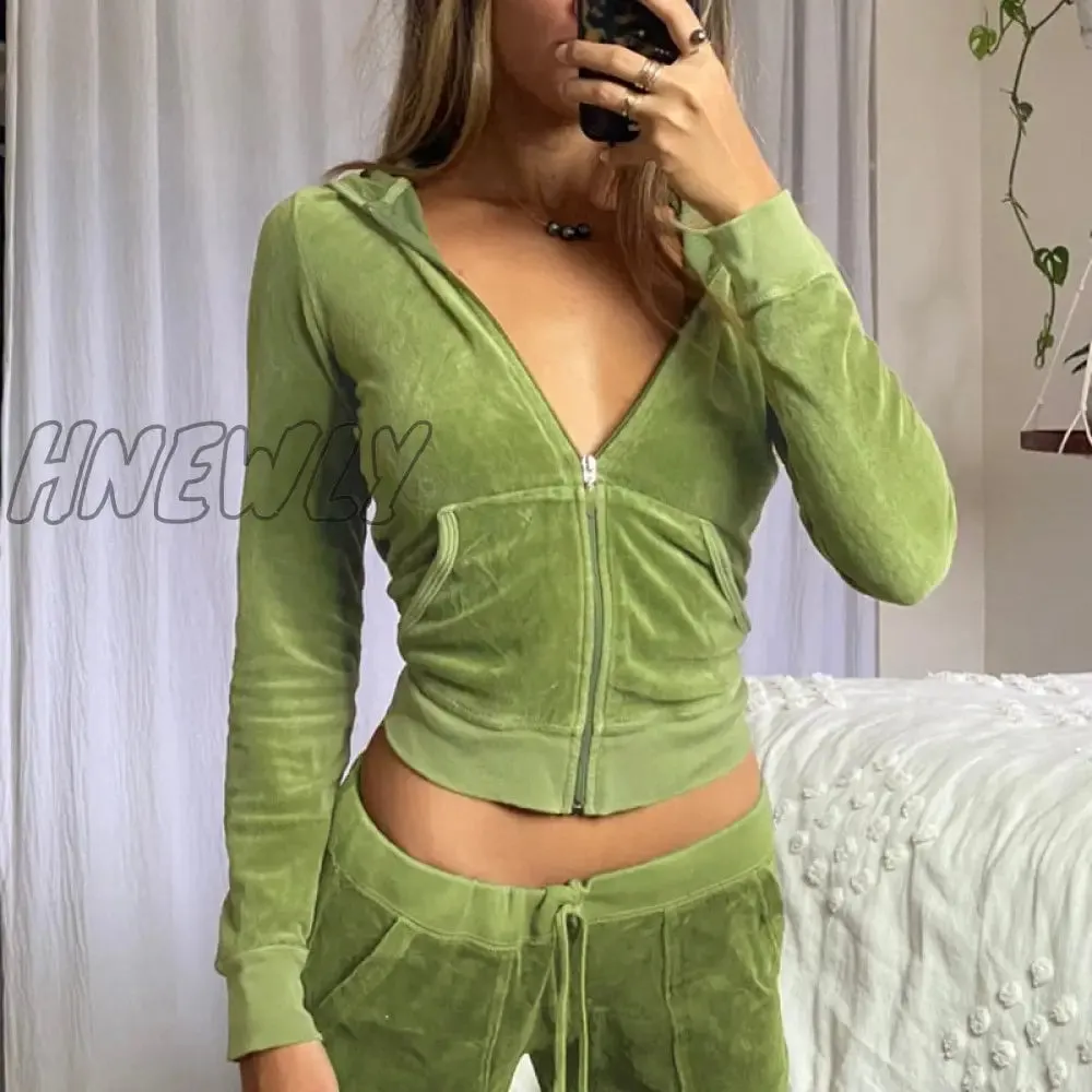 Hnewly Velvet Wide Leg Pants Women Baggy Sweatpants Joggers Streetwear Harajuku Solid Fairy Grunge Trousers Capris Autumn