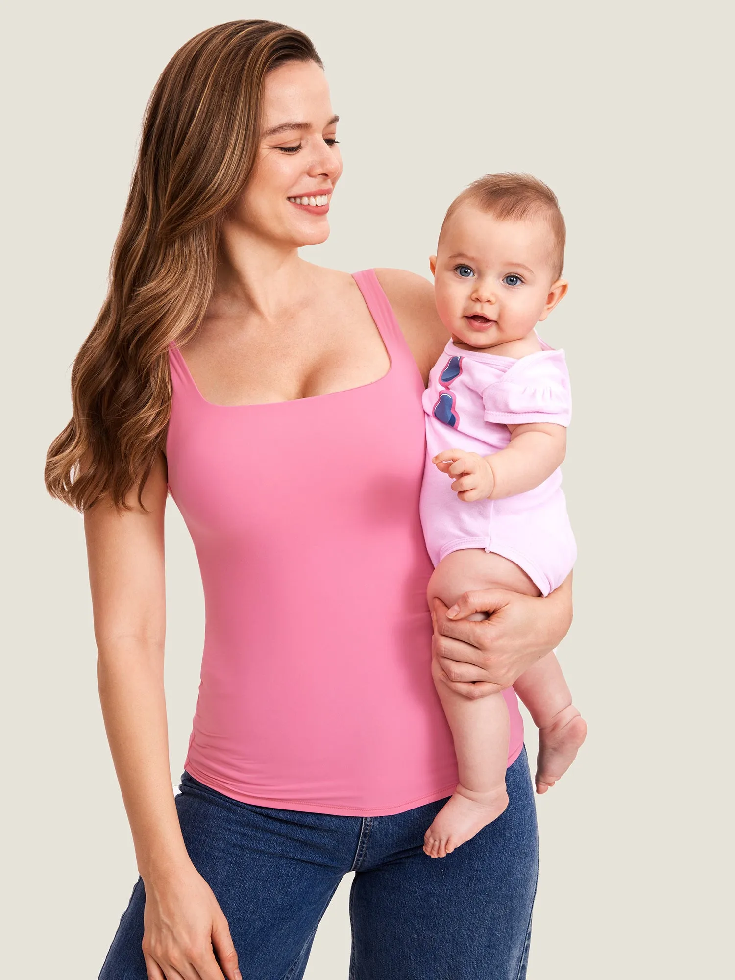 Inbarely® Square Neck Maternity Tank Top