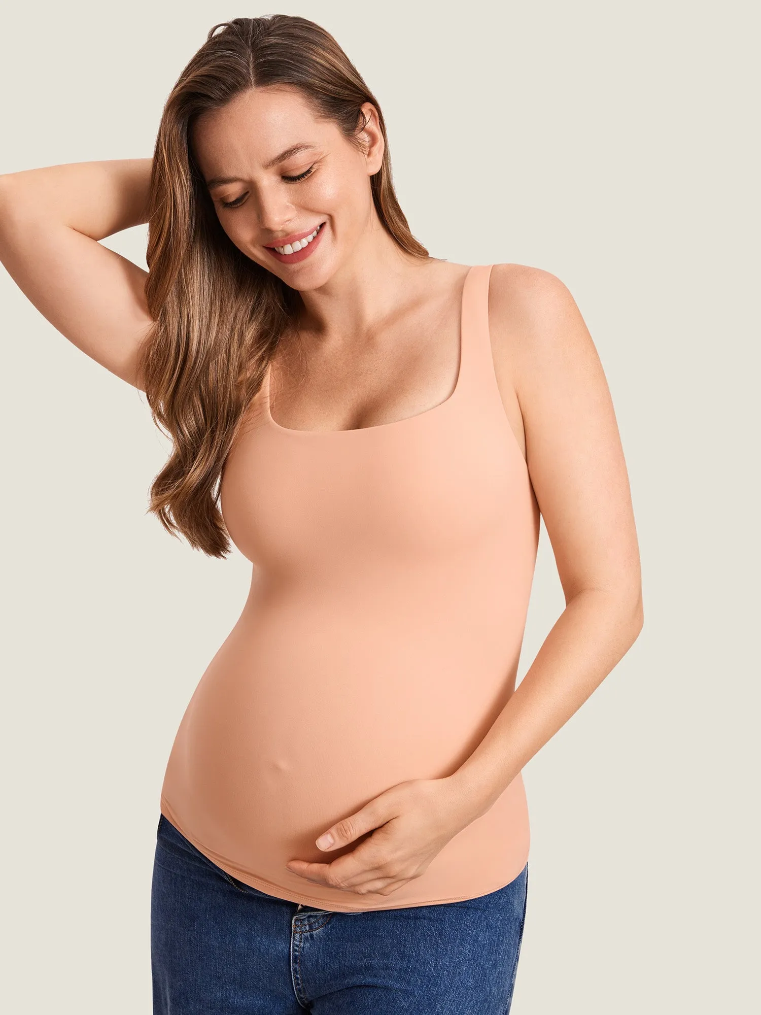 Inbarely® Square Neck Maternity Tank Top