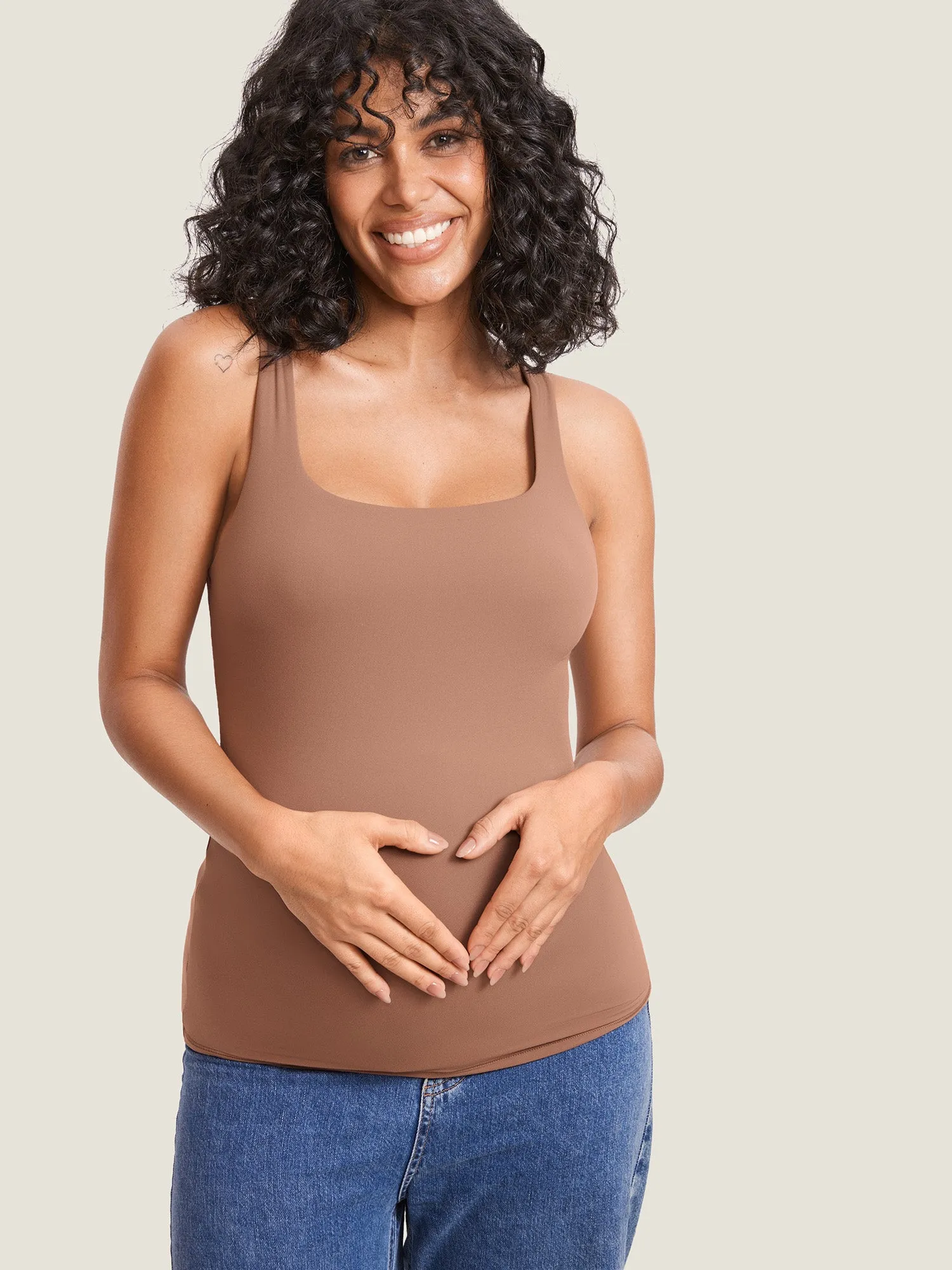 Inbarely® Square Neck Maternity Tank Top