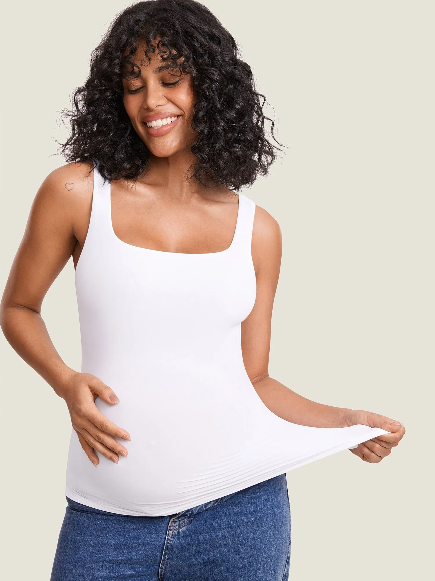 Inbarely® Square Neck Maternity Tank Top