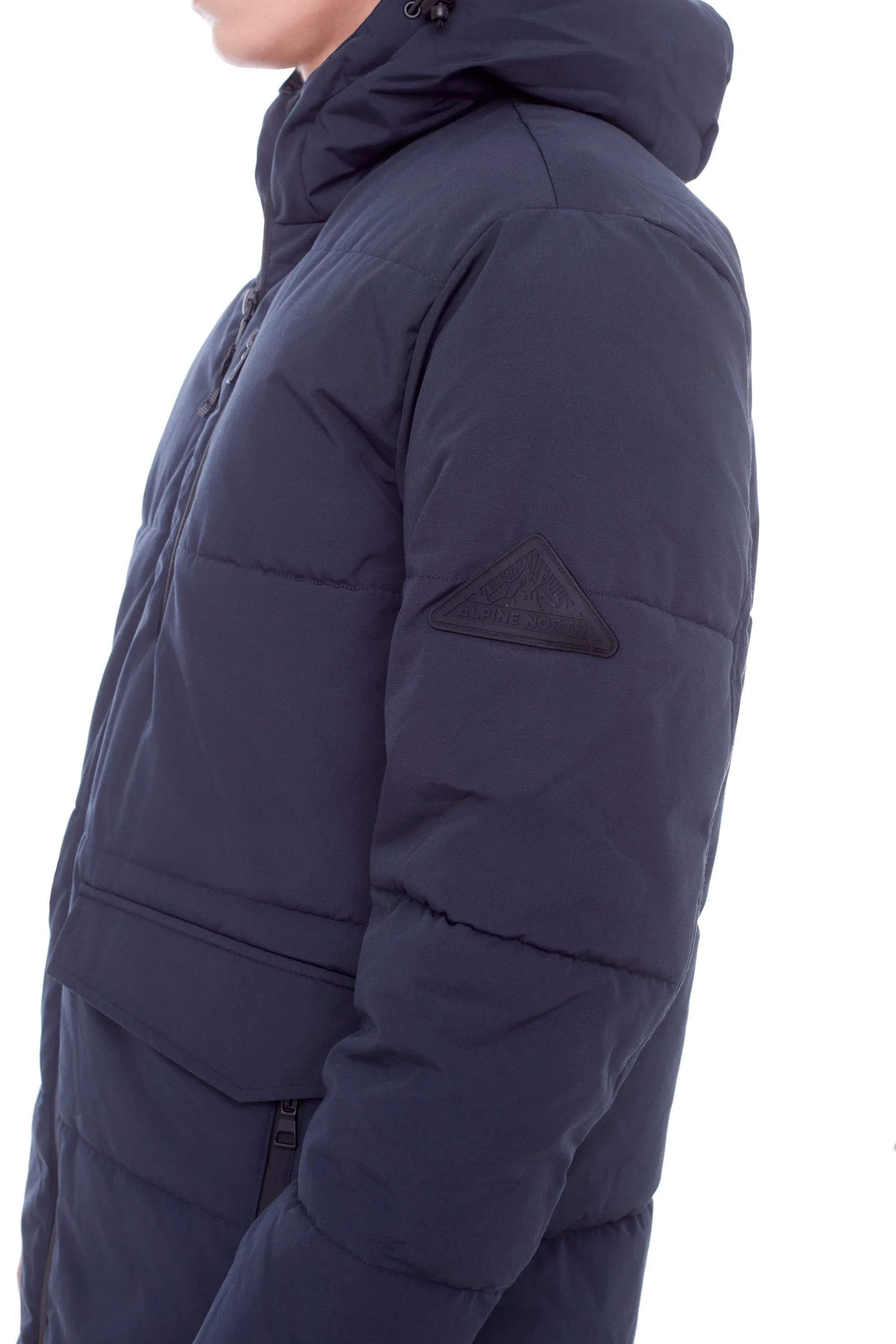 JASPER | MEN'S VEGAN DOWN (RECYCLED) PUFFER COAT, NAVY