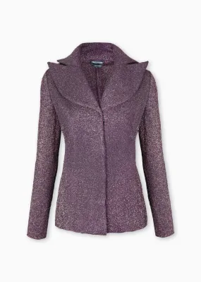 Jenette - Metallic Tuxedo Blazer Jacket