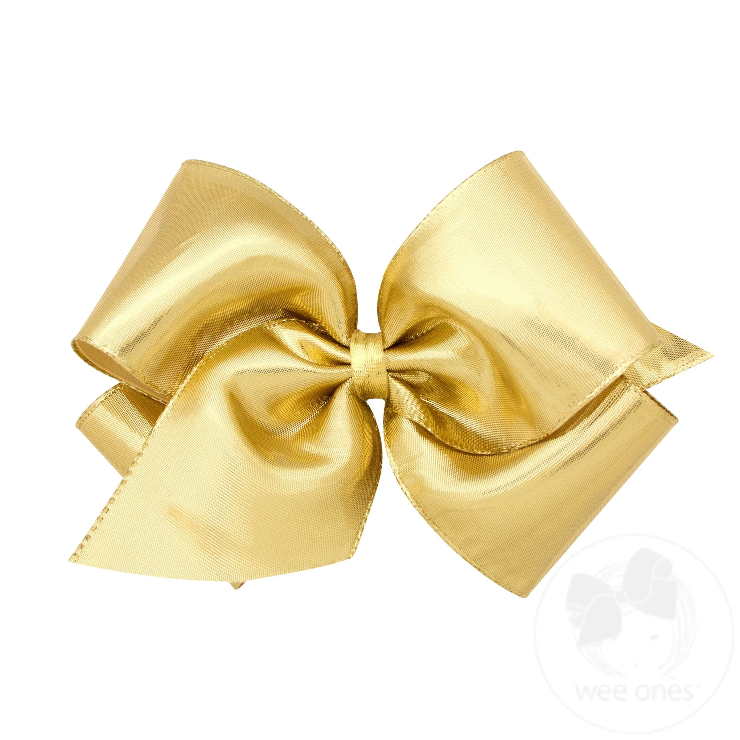 King Metallic Overlay Girls Hair Bow