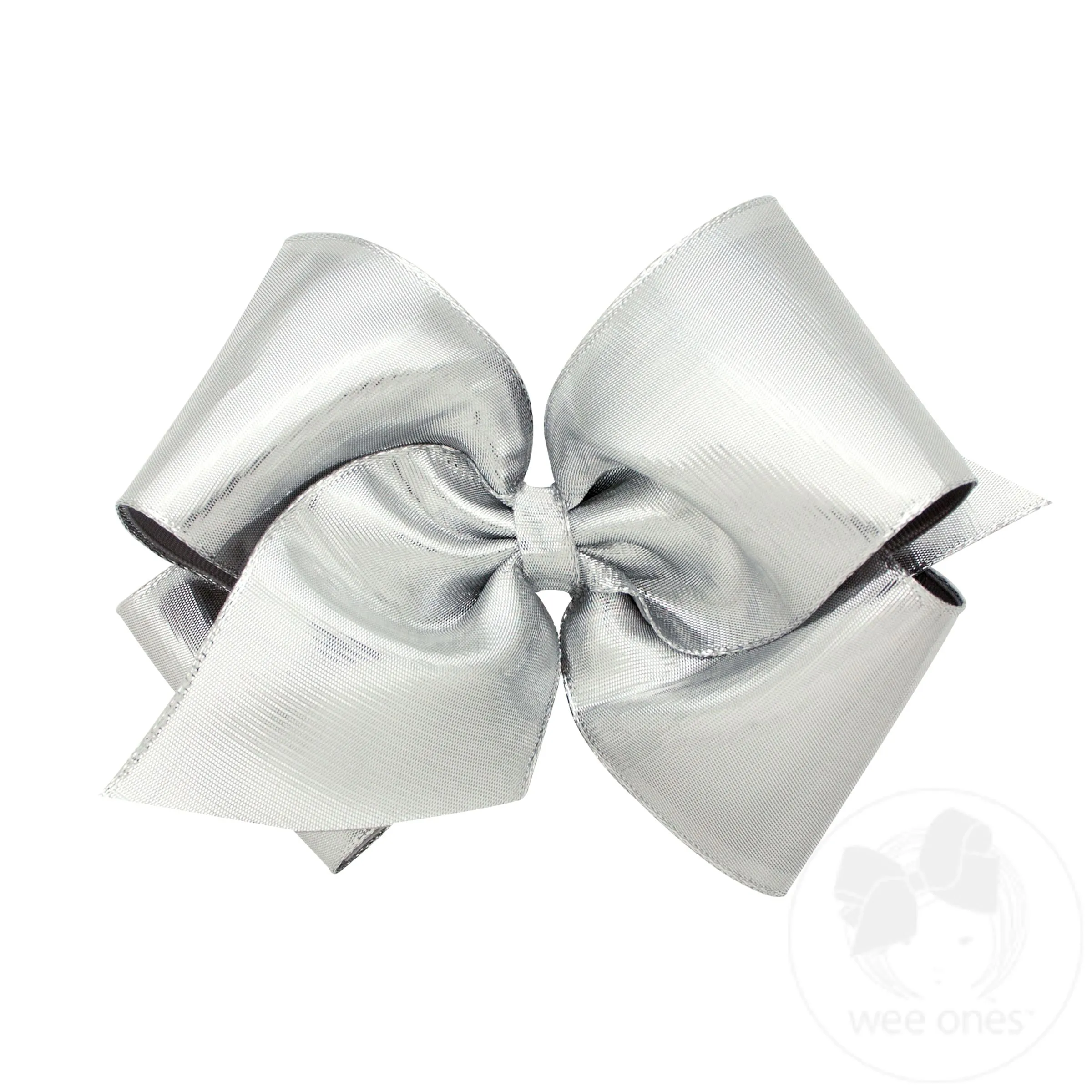King Metallic Overlay Girls Hair Bow