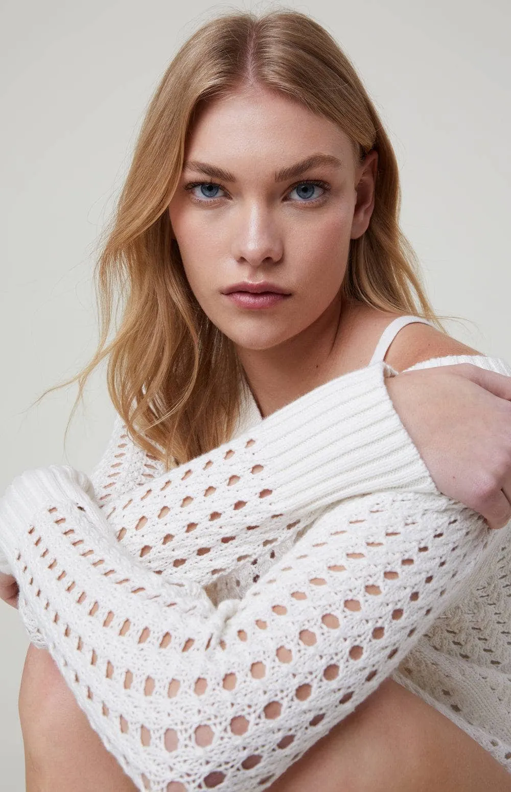 Kinna Cable Knit Sweater | Off White