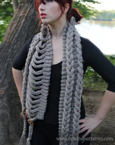 Knit-Look Braided Scarf