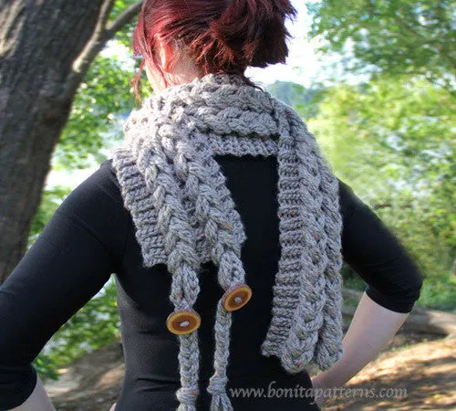 Knit-Look Braided Scarf