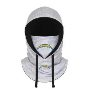 Los Angeles Chargers NFL Heather Gray Drawstring Hooded Gaiter Scarf