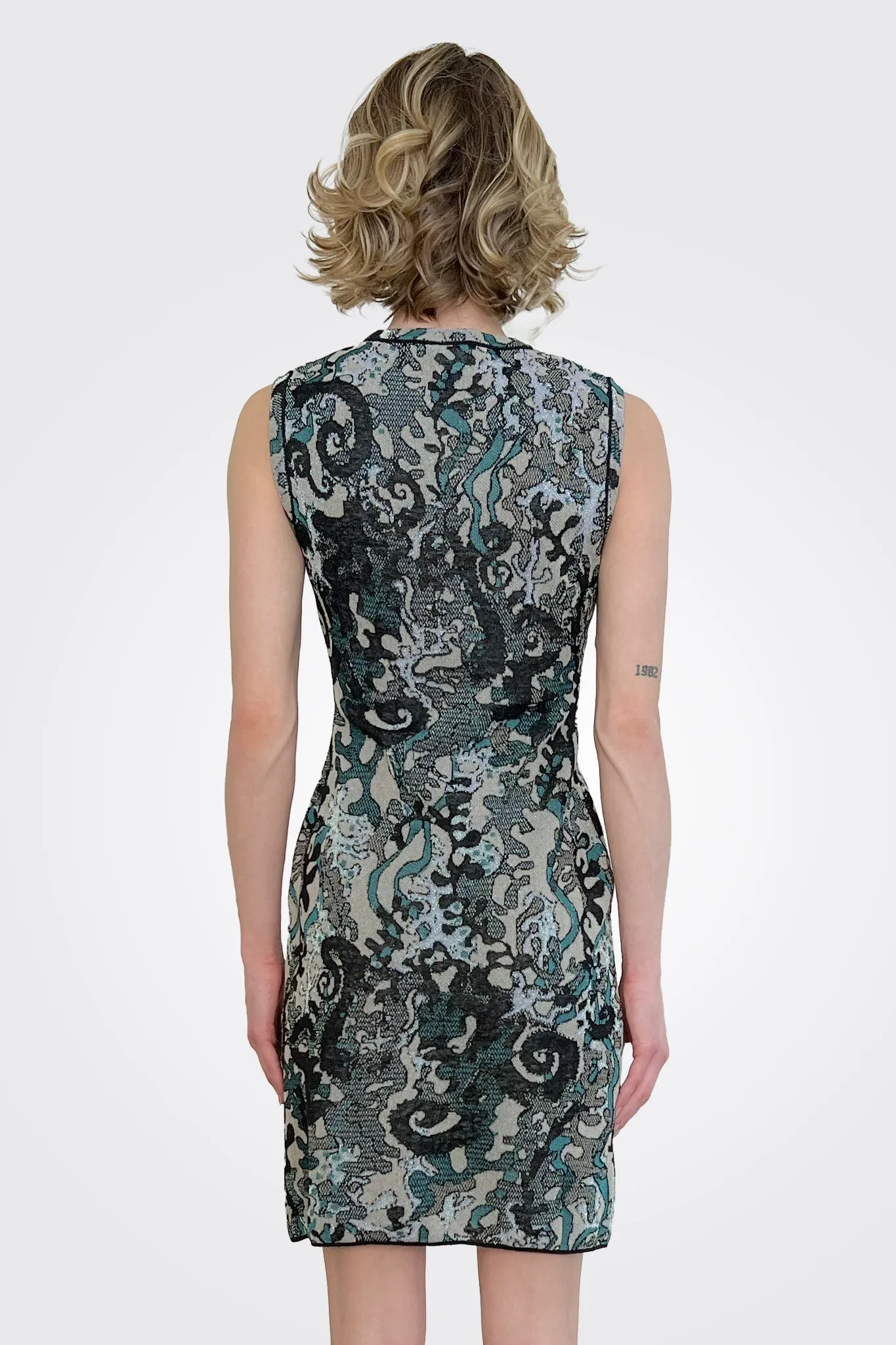 Metallic Sleeveless Knit Dress - Multi
