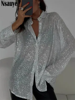 Midnight Shimmer Sheer Top