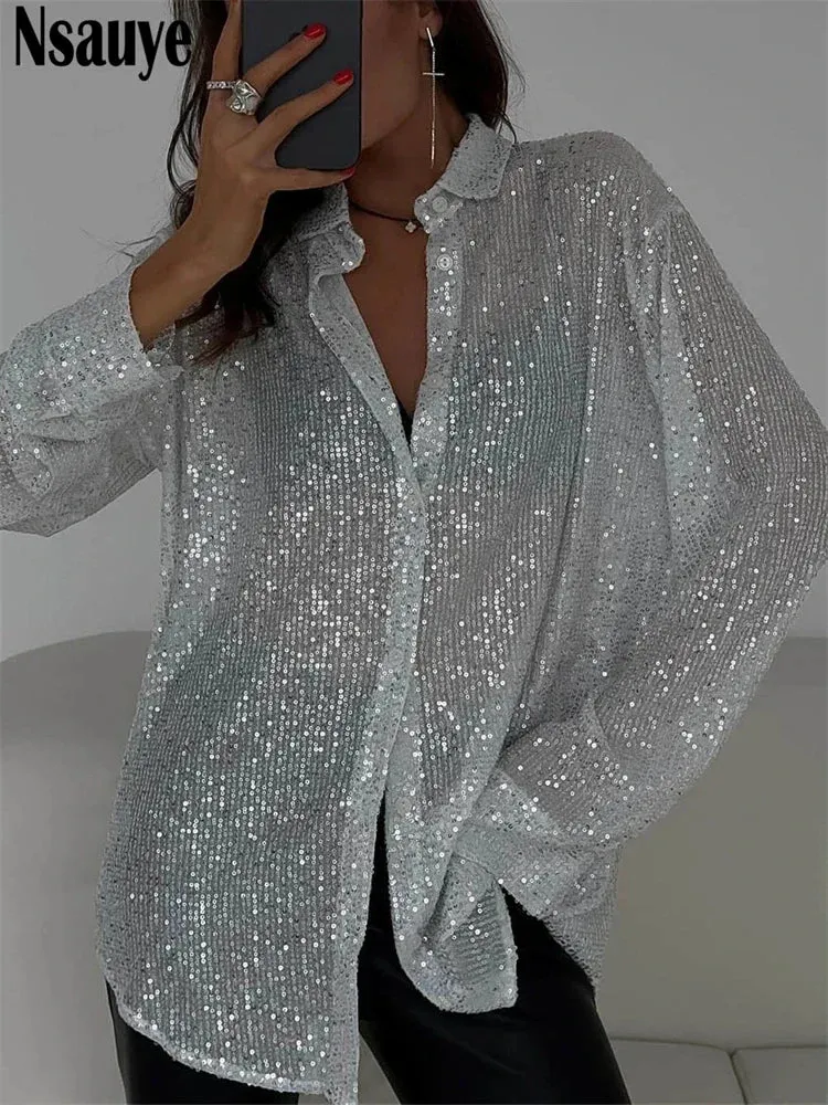 Midnight Shimmer Sheer Top