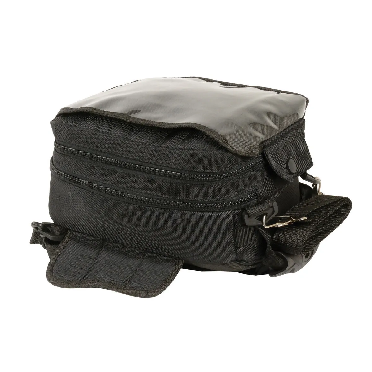 Milwaukee Leather SH675 Black Medium Textile Magnetic Tank Bag with