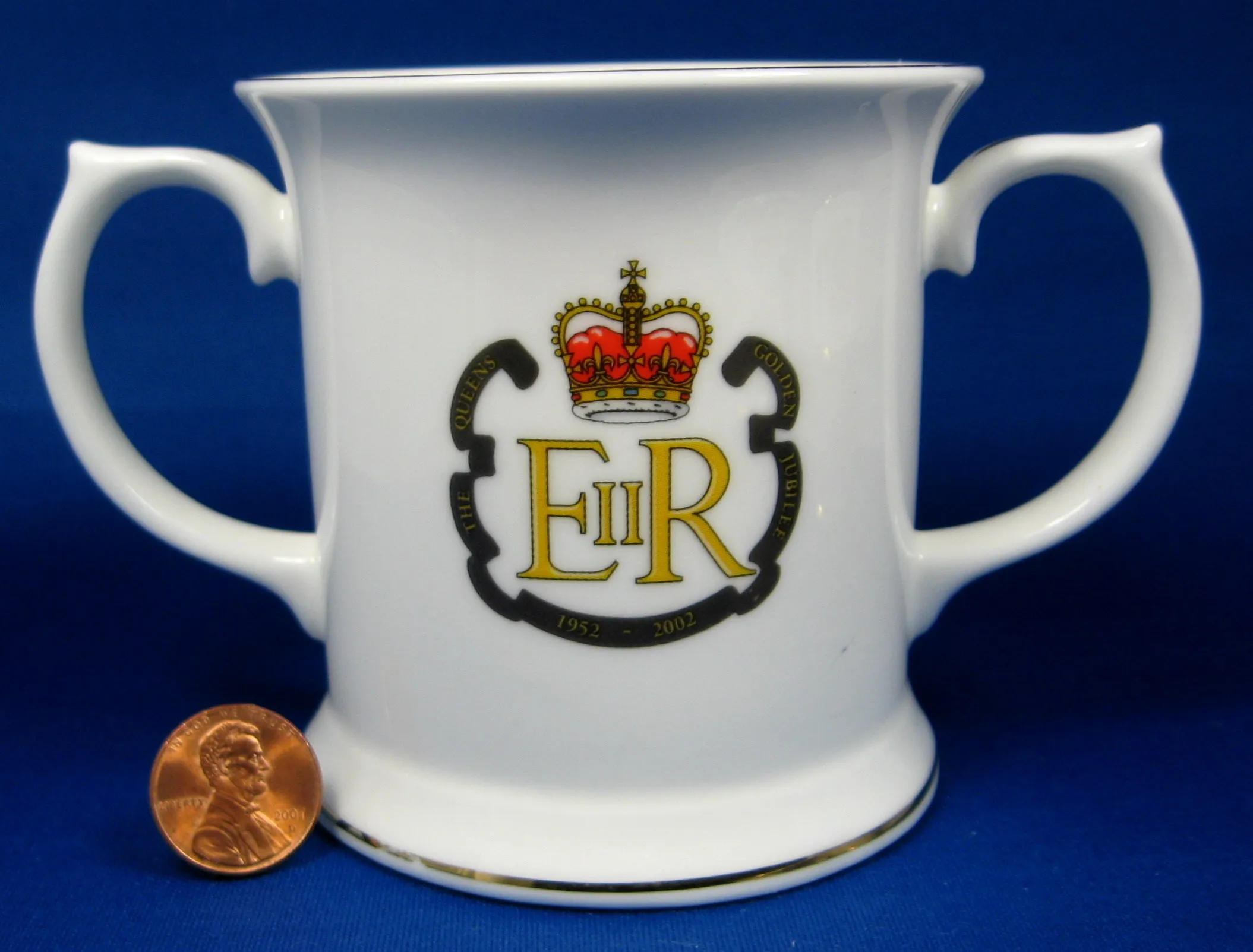 Mug Golden Jubilee Of Queen Elizabeth II 50 Years 2002 Loving Cup