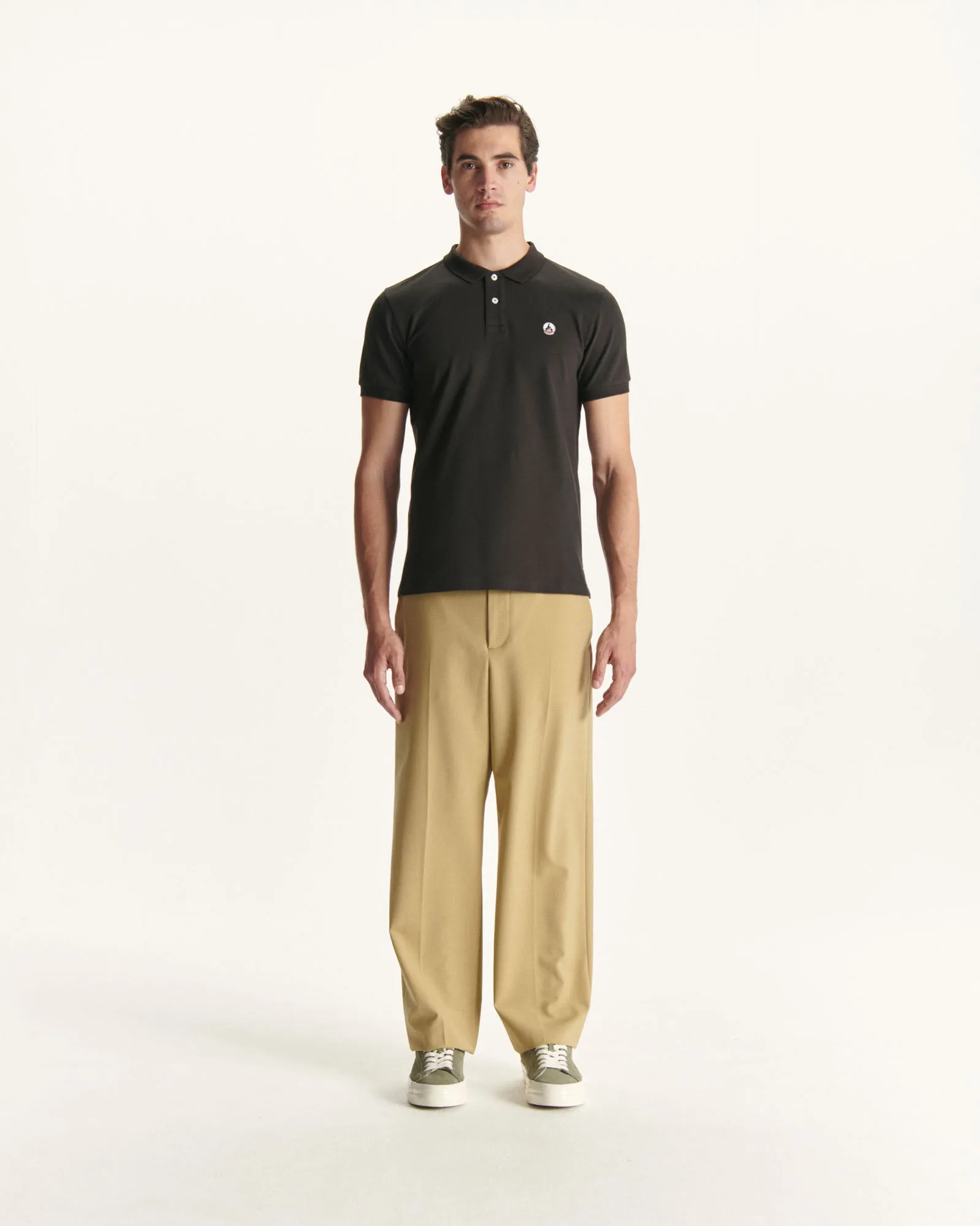 Polo homme en coton biologique Noir Marbella