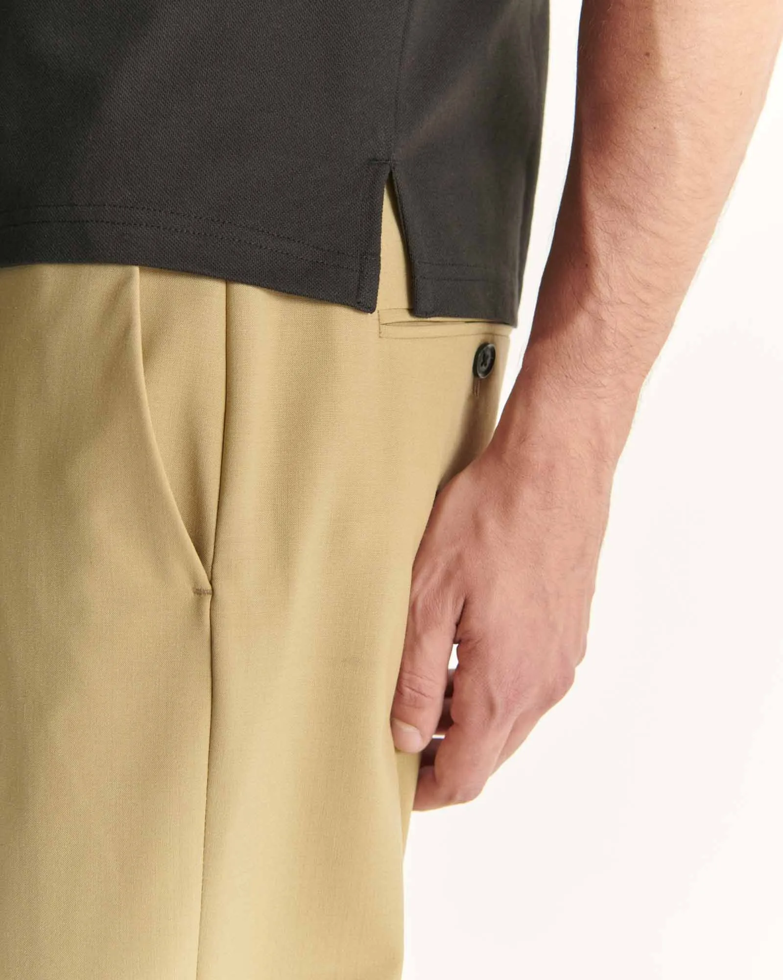 Polo homme en coton biologique Noir Marbella