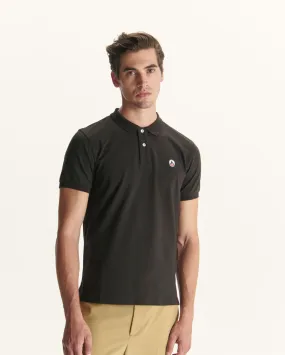 Polo homme en coton biologique Noir Marbella