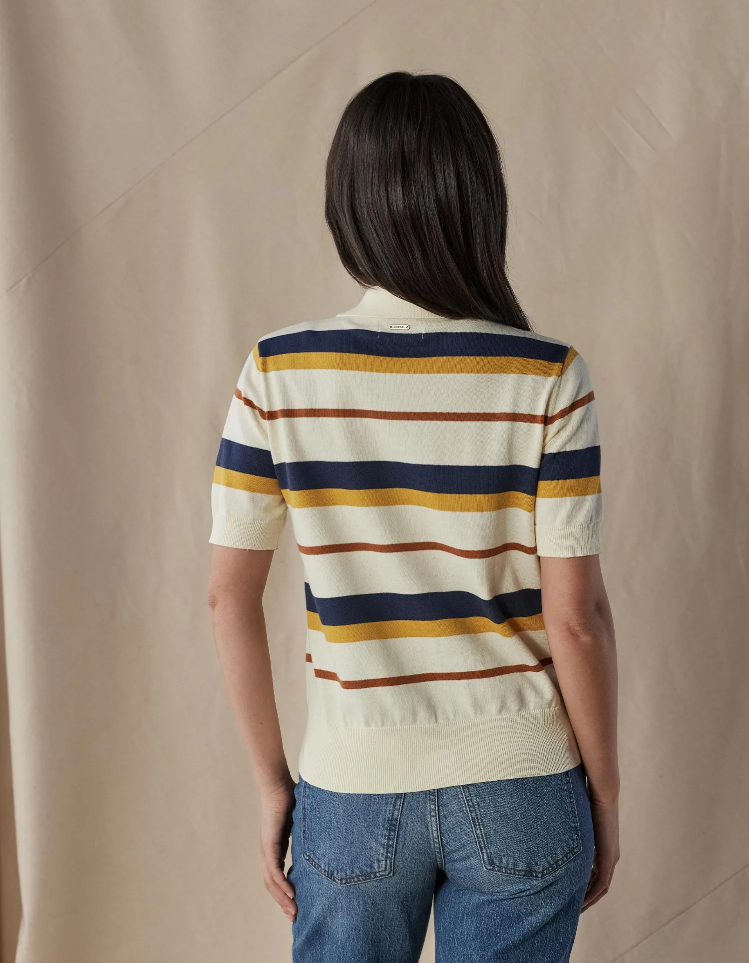 Robles Polo Top in Retro Camp Stripe
