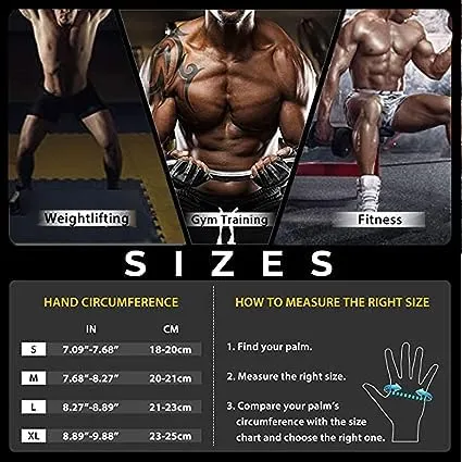 STRAUSS Suede Gym Gloves for Weightlifting, Cycling, Exercise & Gym|Full Palm Protection & Extra Durability with Suede Cushion Pads|Fingerless Gloves for Men and Women|Size: Extra Large, (Blue/Black)