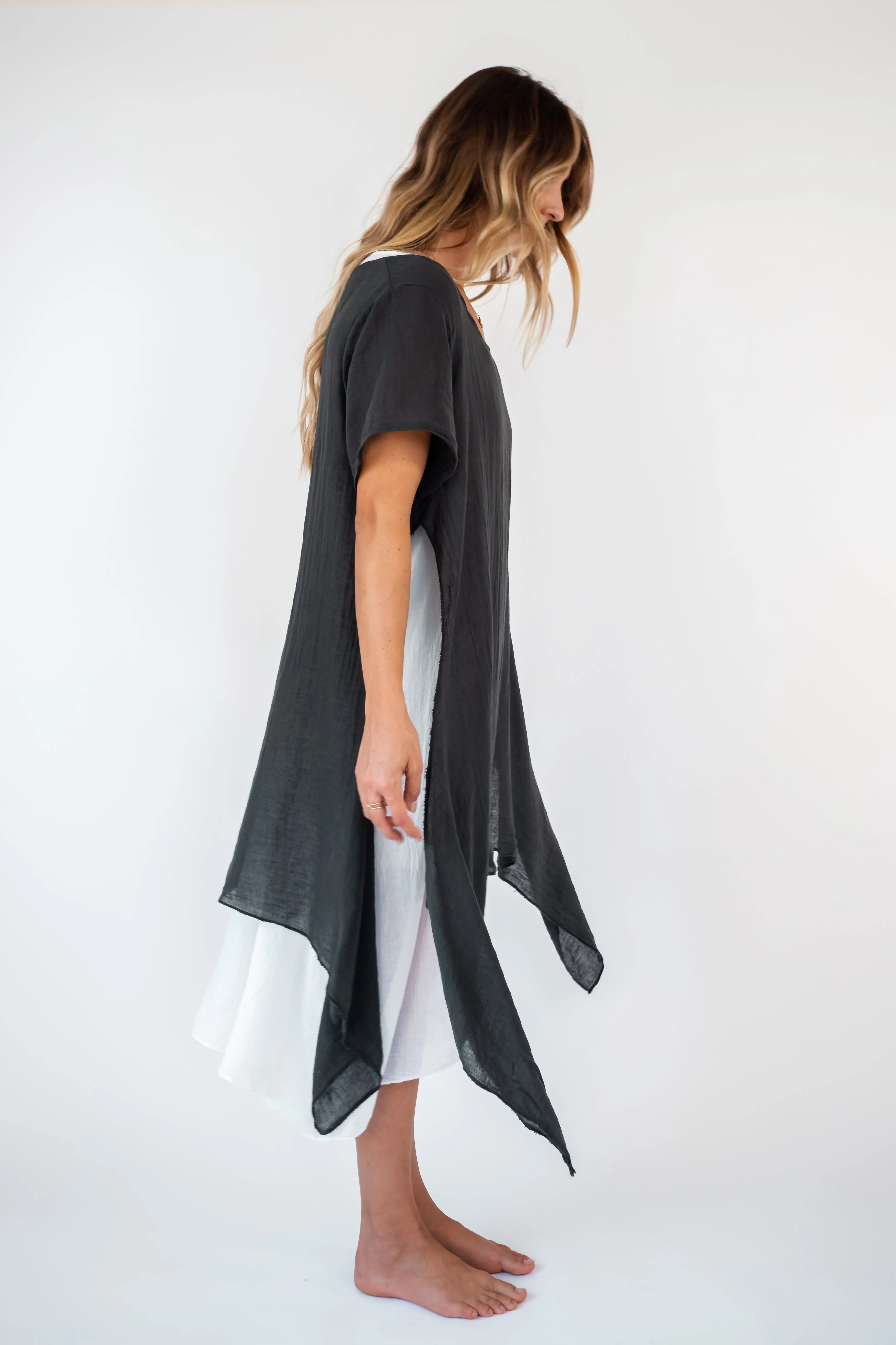 the Kealani Linen/cotton layered Dress