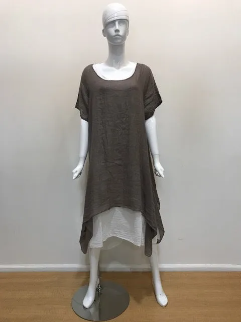 the Kealani Linen/cotton layered Dress