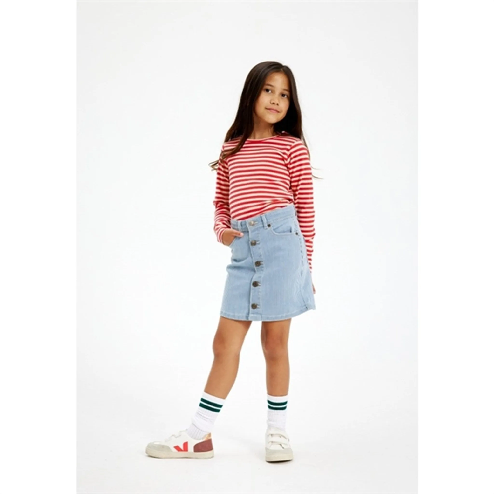The New Navy Blazer Stripe Skirt