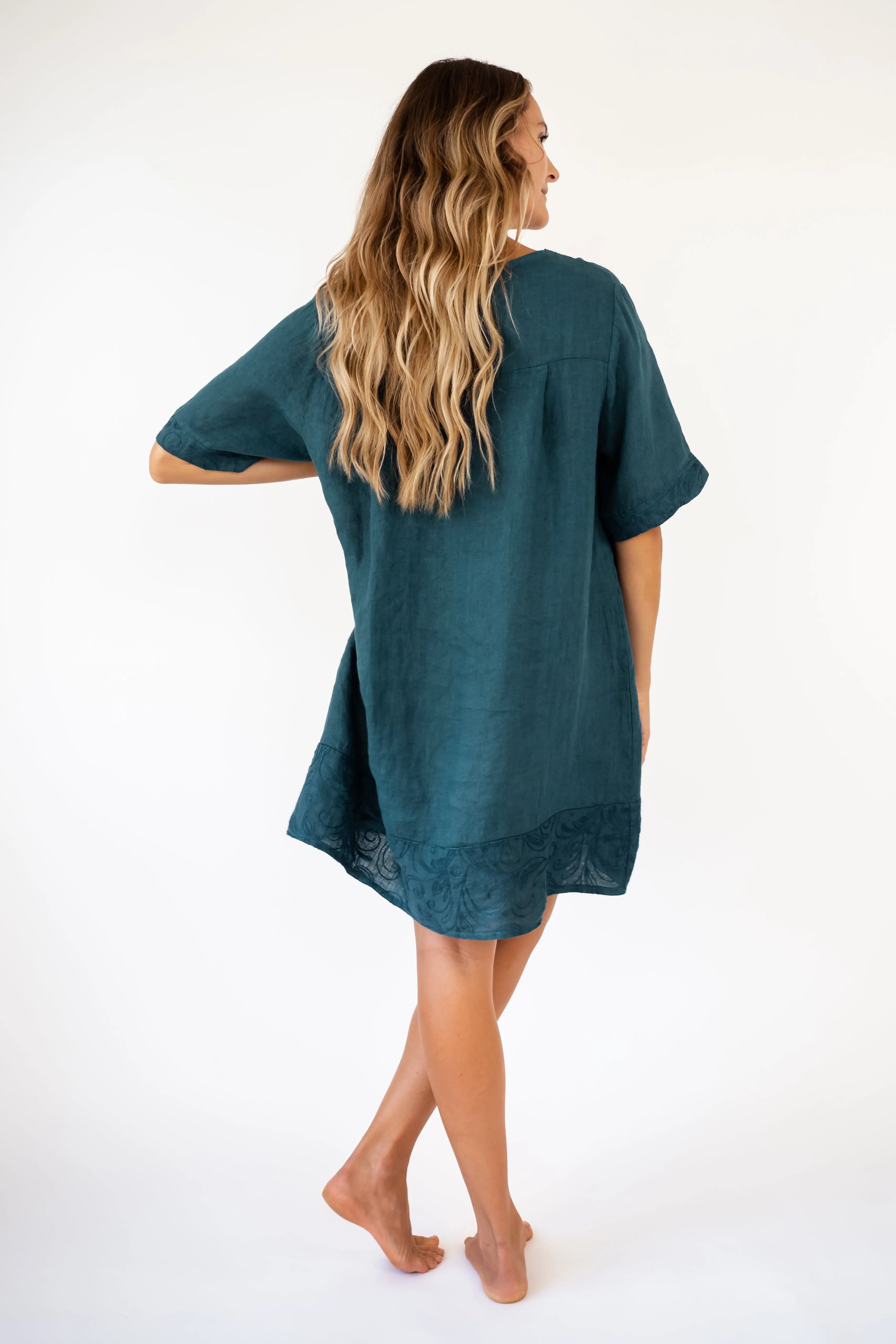 the OLU OLU Linen tunic dress
