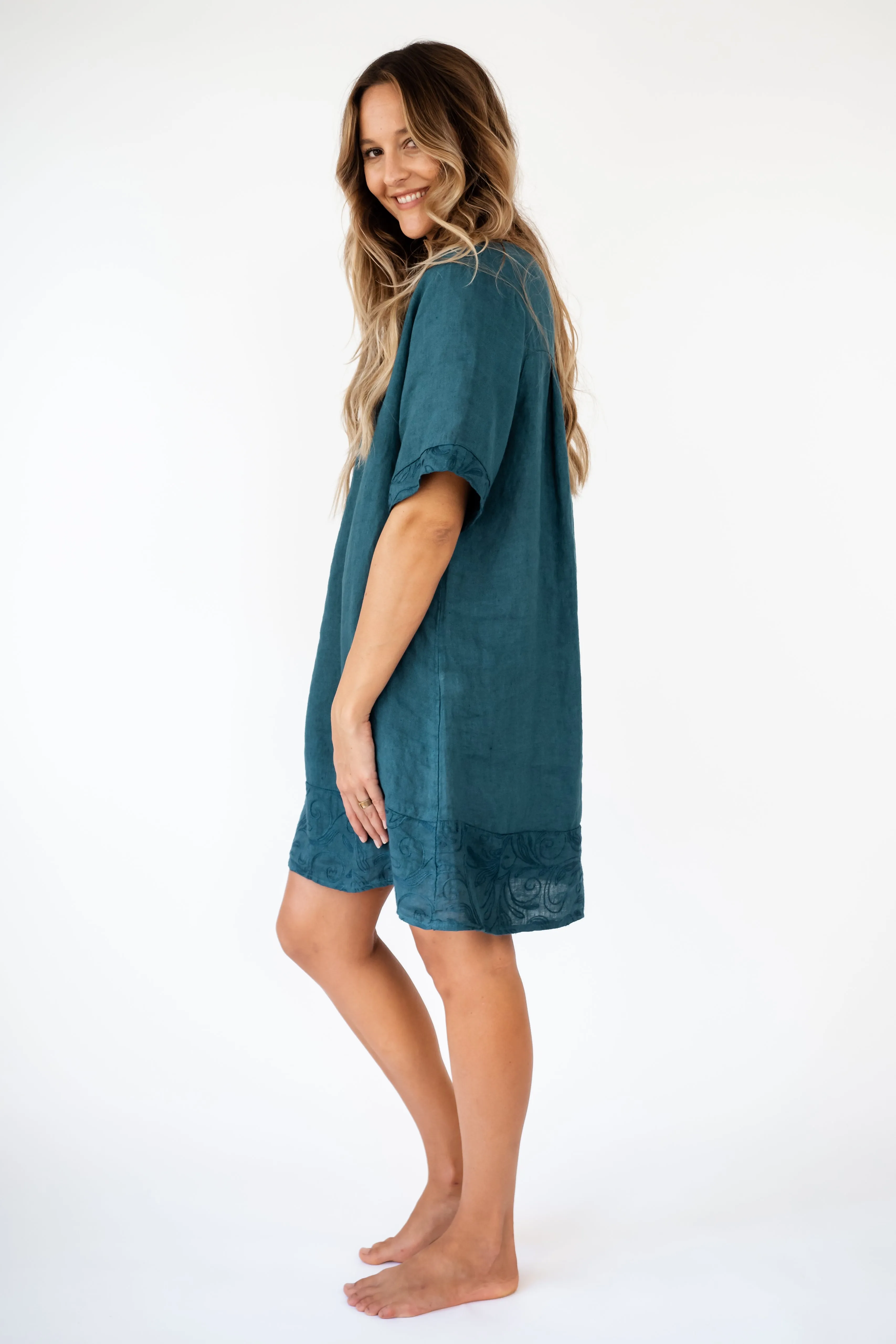 the OLU OLU Linen tunic dress