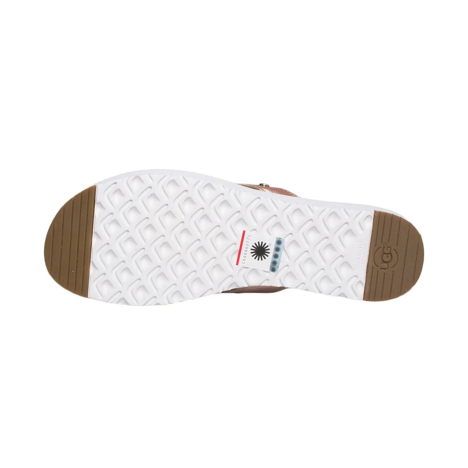 UGG Lorrie Metallic Rose Gold Flip Flops - Women's