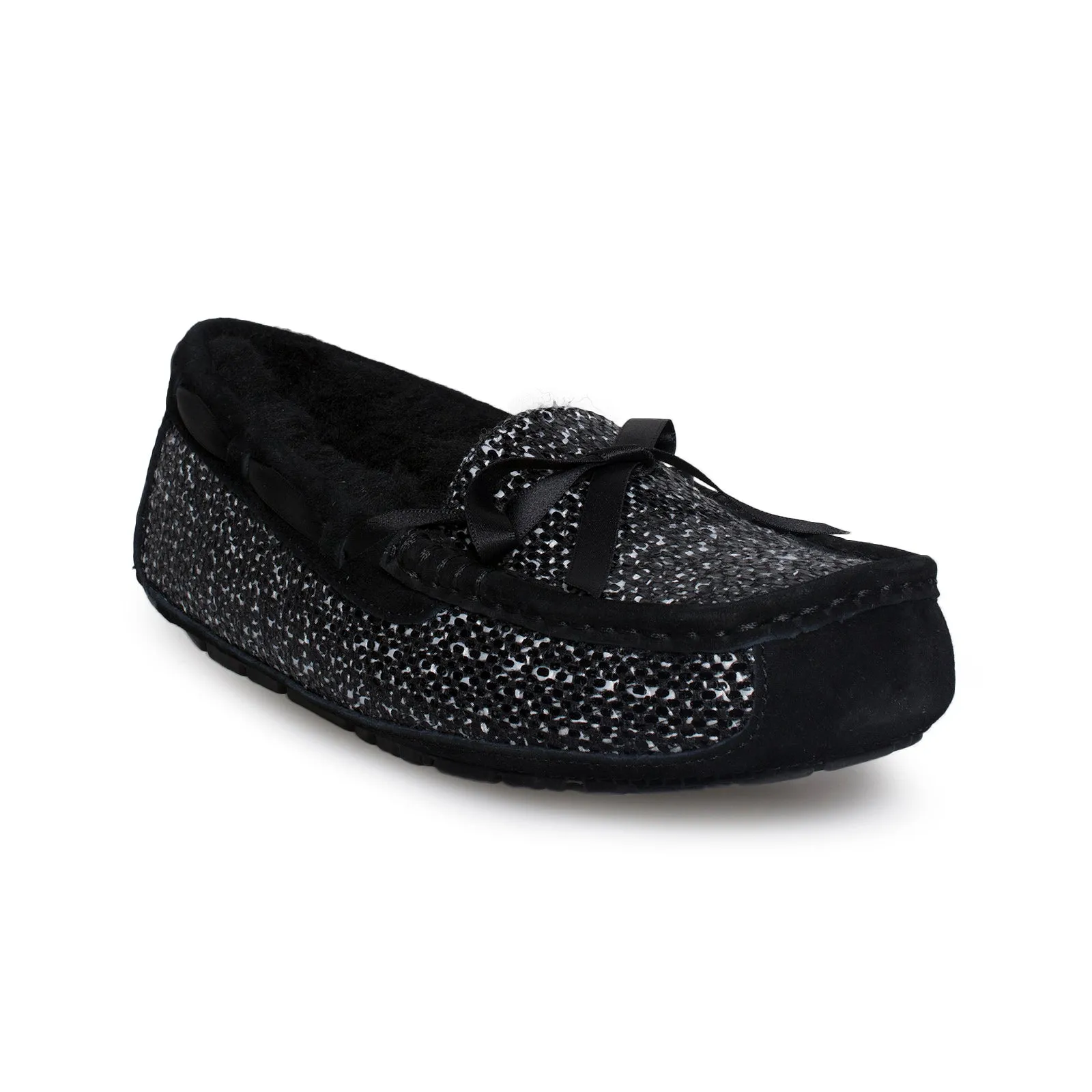 UGG Symona Frill Black Slippers