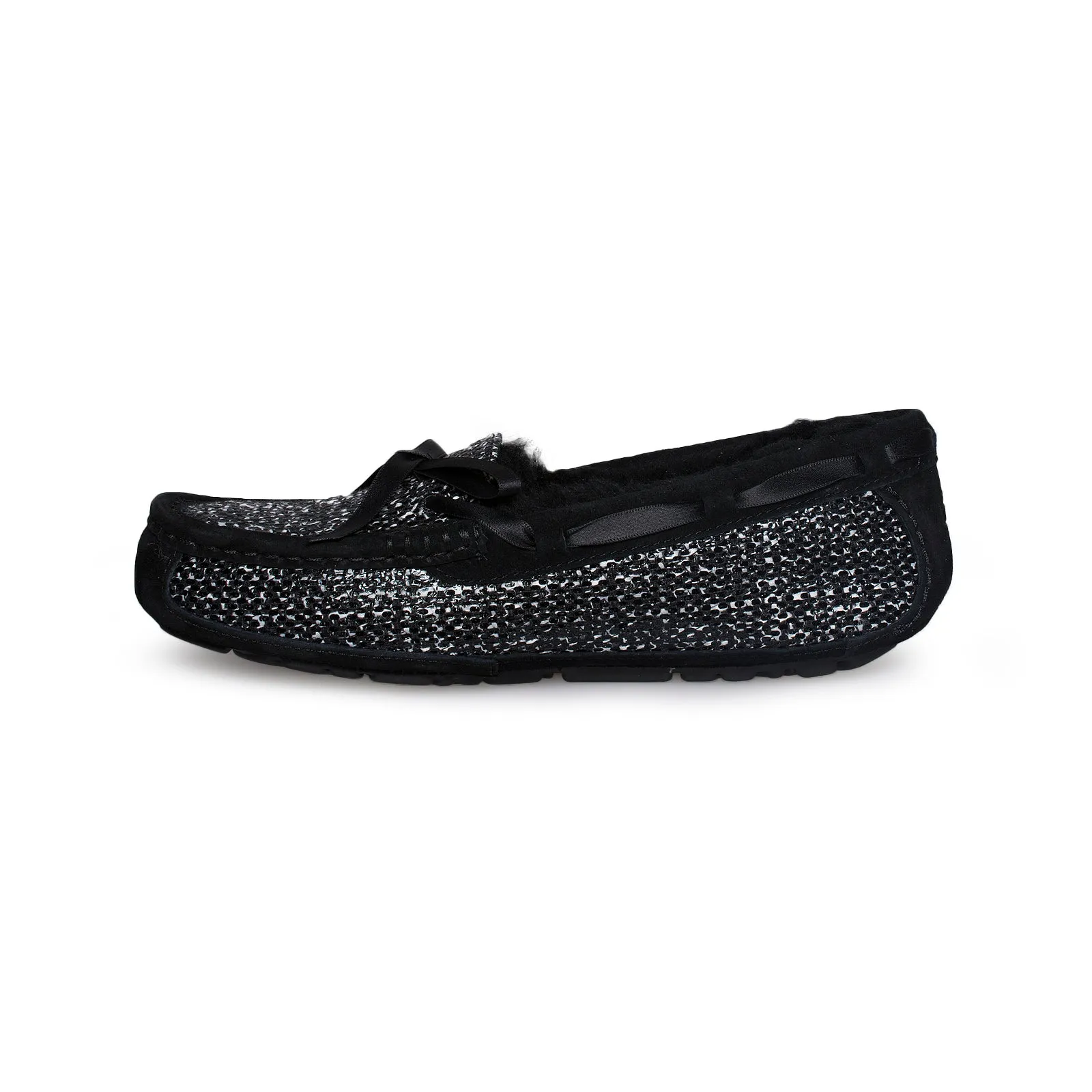 UGG Symona Frill Black Slippers